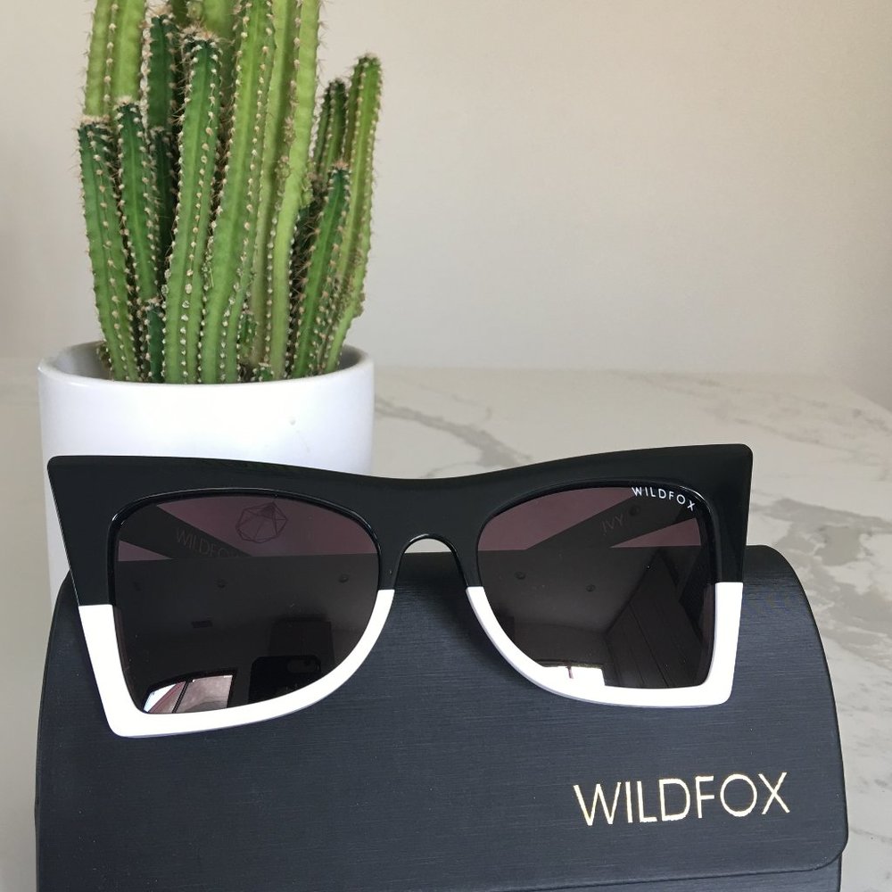 Wildfox Black and White Cat Eye Sunglasses